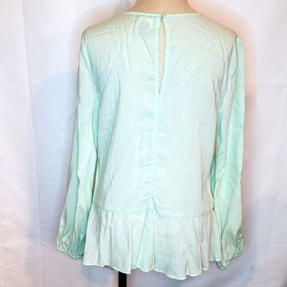 Old Navy Mint Green Peasant Boho Top Size Small - Picture 2 of 5